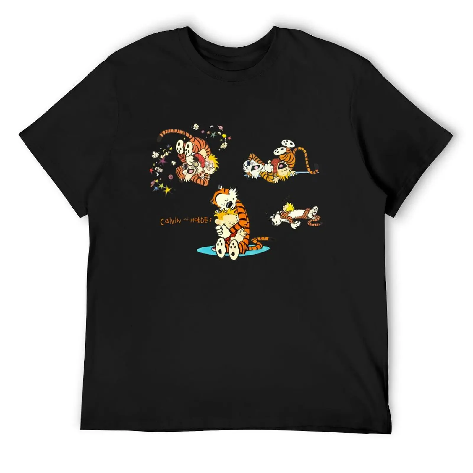 

calvin and hobbes bill watterson T-Shirt tees basketball graphic tees boys animal print mens funny t shirts