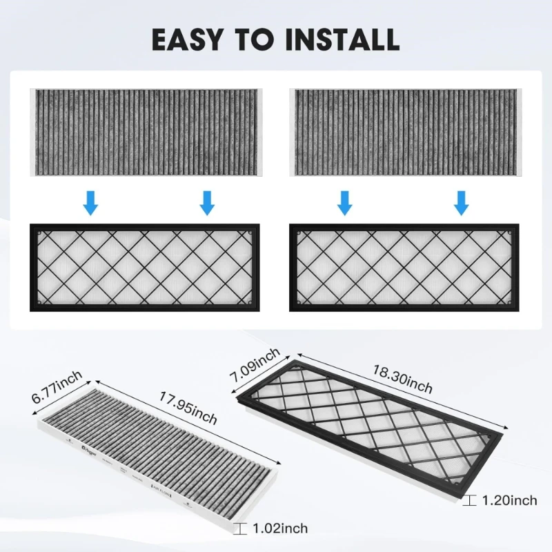 Air Cabin Filter For Tesla Model Y Model 3 Air Conditioner Filter HEPA Electrostatic Cotton Activated Carbon Auto Accessories