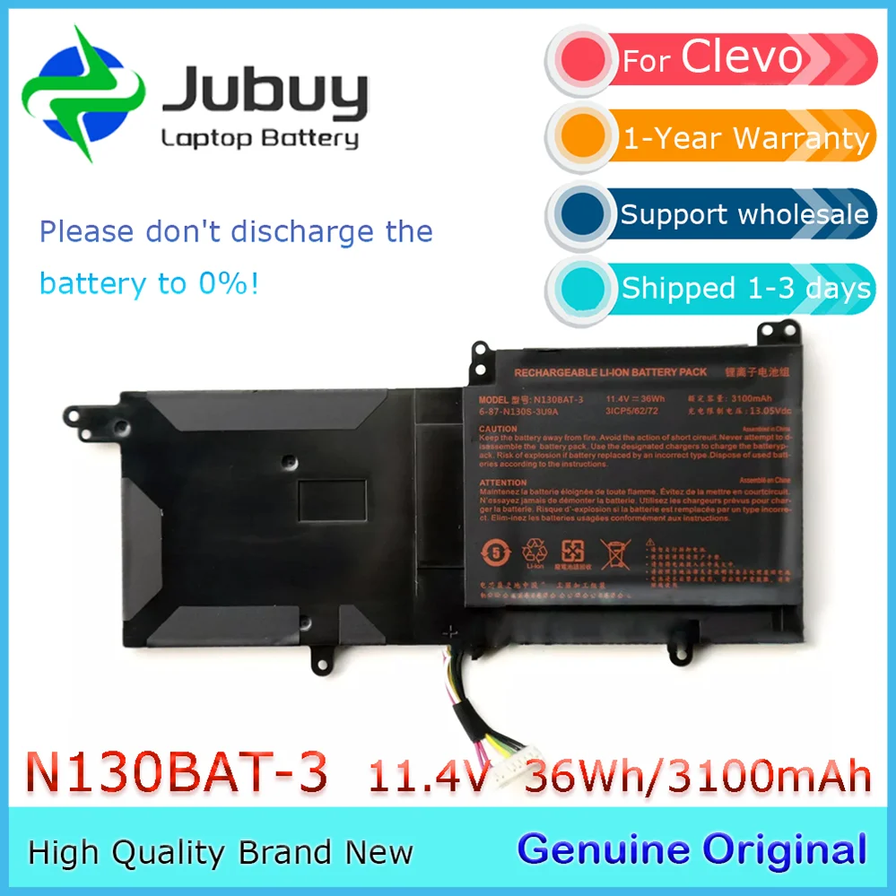 

Genuine N130BAT-3 Battery for Clevo N130BU N131WU NP3130 6-87-N130S-3U9 N130WU