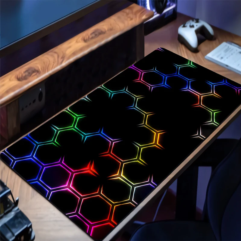 

Mouse Pad Multi Size Gamer Keyboard Pad Geometric Abstraction Desk Mats Extended Mausepad Office PC Gaming Accessories Mousepad