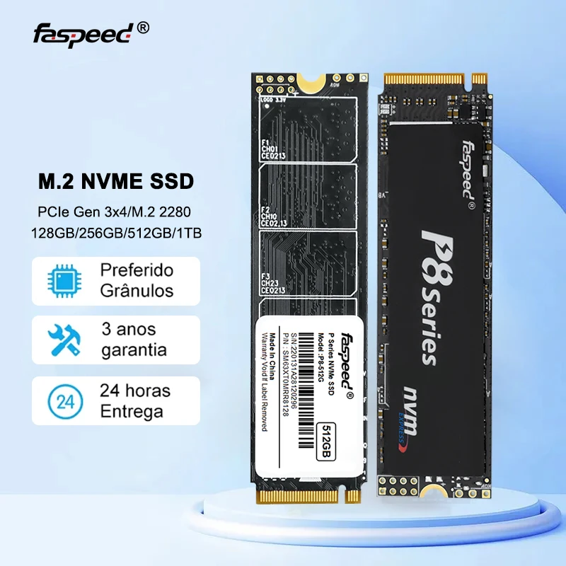 

Faspeed M.2 NVMe SSD 1TB 512GB 256GB 128GB PCI-e 3.0X4 Solid Hard Disk HDD HD 2280 SSD M2 Internal Hard Drive For Laptop Desktop