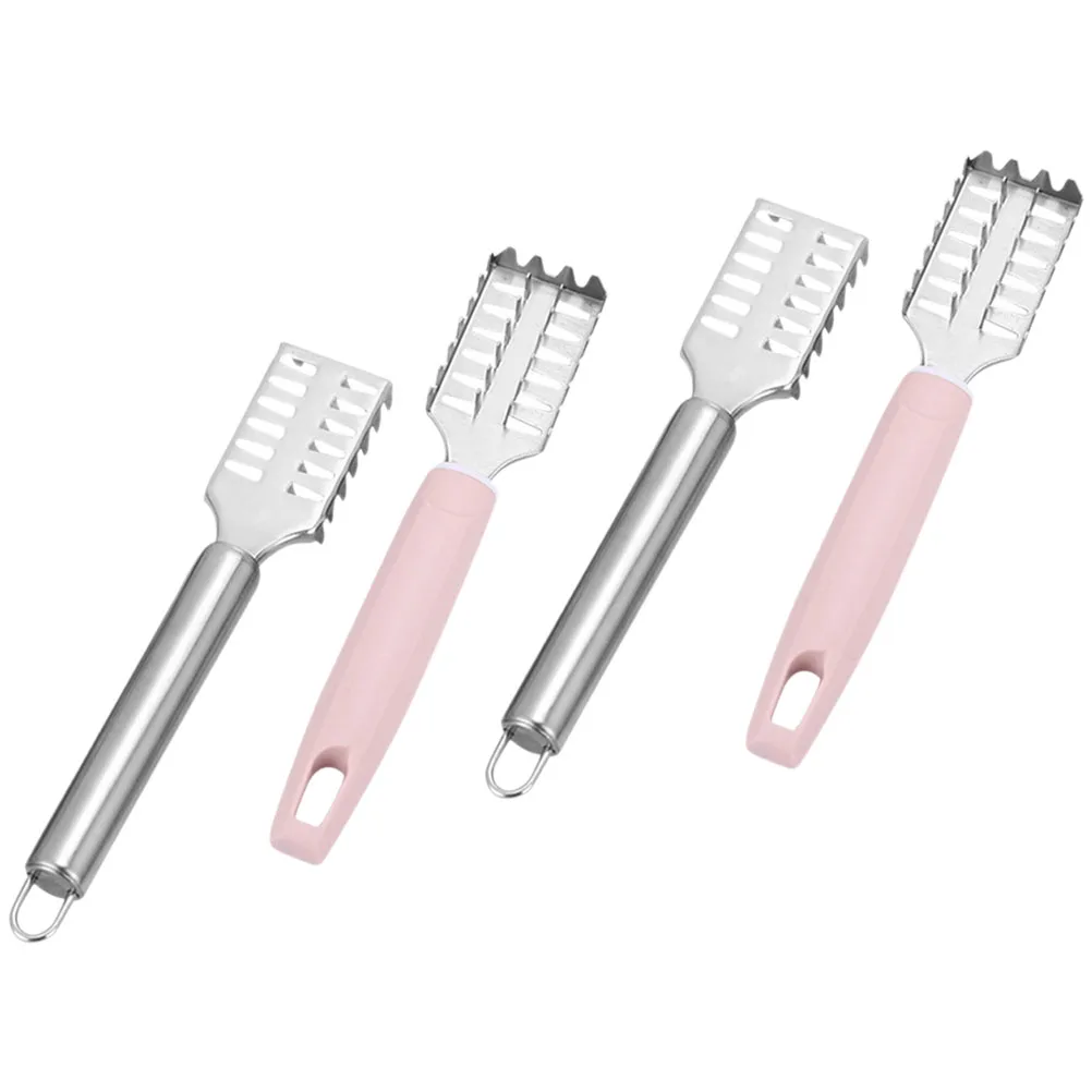 

4pcs Stainless Steel Knife Portable Cleaning Tools Seafood Kitchen Supplies Descaler Scraper Practical Tool