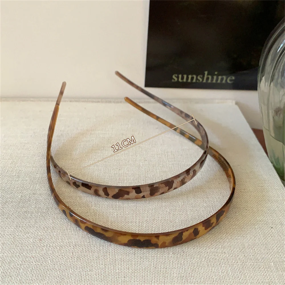 Vintage Sunglasses Frame Shape Hairbands Print Acrylic Thin Hair Hoop Anti-slip Simple Headband Women Hair Accessories Headwear