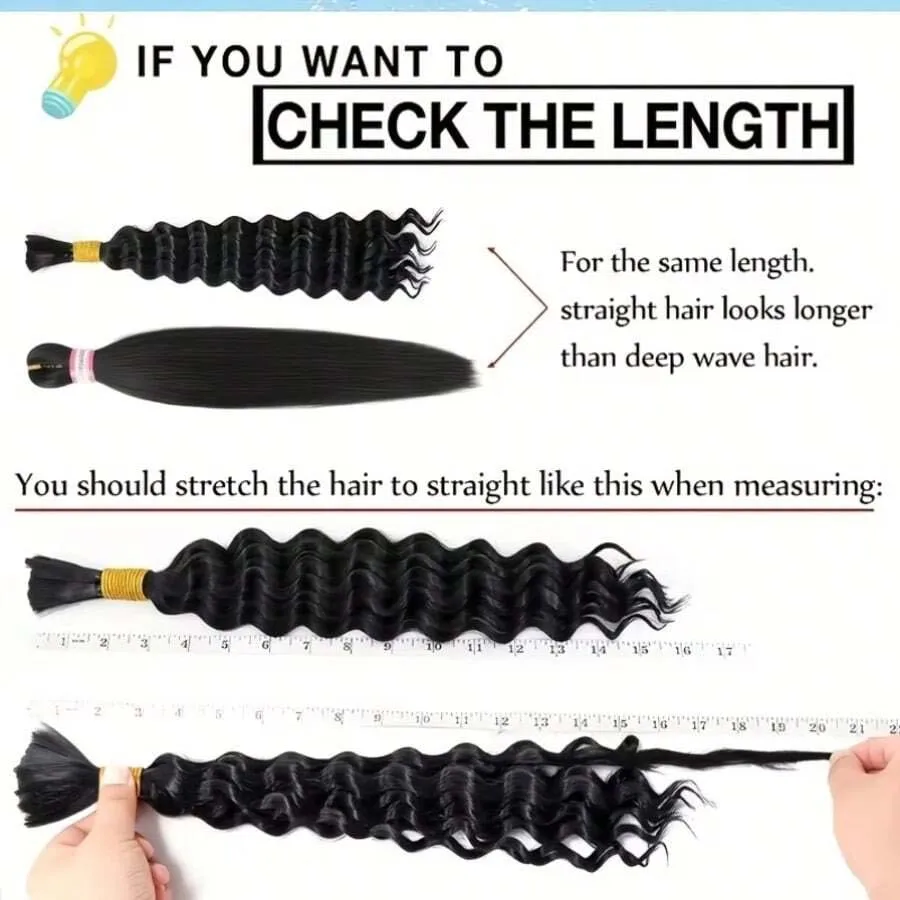 24 Inch Body Wave Braiding Hair 65g One Bundle/Pack Body Wave Bulk Human Hair for Braiding Unprocessed 15A Brazilian Human Hair Braiding Hair Extensions for Boho Braids Natural Black Daily Use Sc76b7bb45cce42e99aee447f279f4f53I