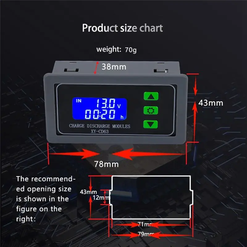 ABAN XY-CD63 CD63 30A Battery Charging Control Module Full Power Off DC Voltage Protection Undervoltage Power Protector