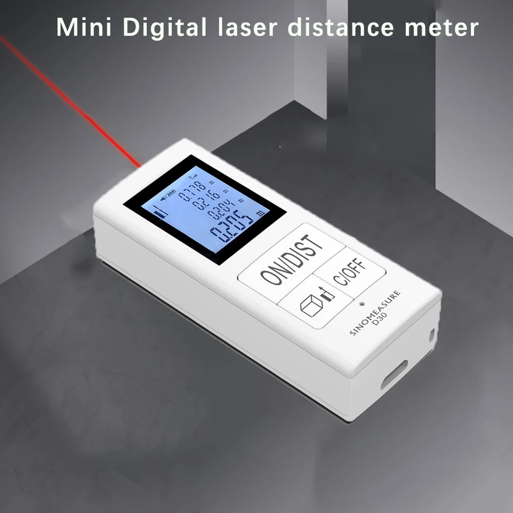 Télémètre Laser Rechargeable de Nouvelle Génération, Mini Mesure Infrarouge, Distancemètre, Ligne Horizontale