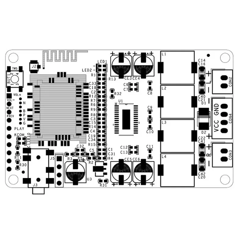 

Bluetooth 5.0 Amplifier Audio Board QCC3031/3034 Power Amplifier Stereo Sound Amplificador 15Wx2 Hardware