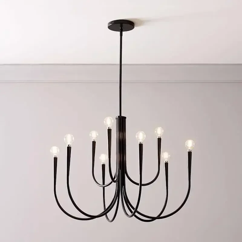 SANDYHA Retro Design Candlelight Chandelier Modern Living Room LED Light Do for Dining Room Bedroom Decoration Lighting Fixtures