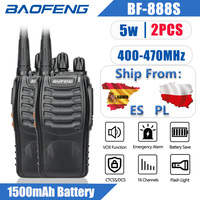 2PCS Baofeng BF-888S Walkie Talkie UHF 400-470MHZ USB Charger Dual Band Portable Long Range Standby Ham Walkie Talkie