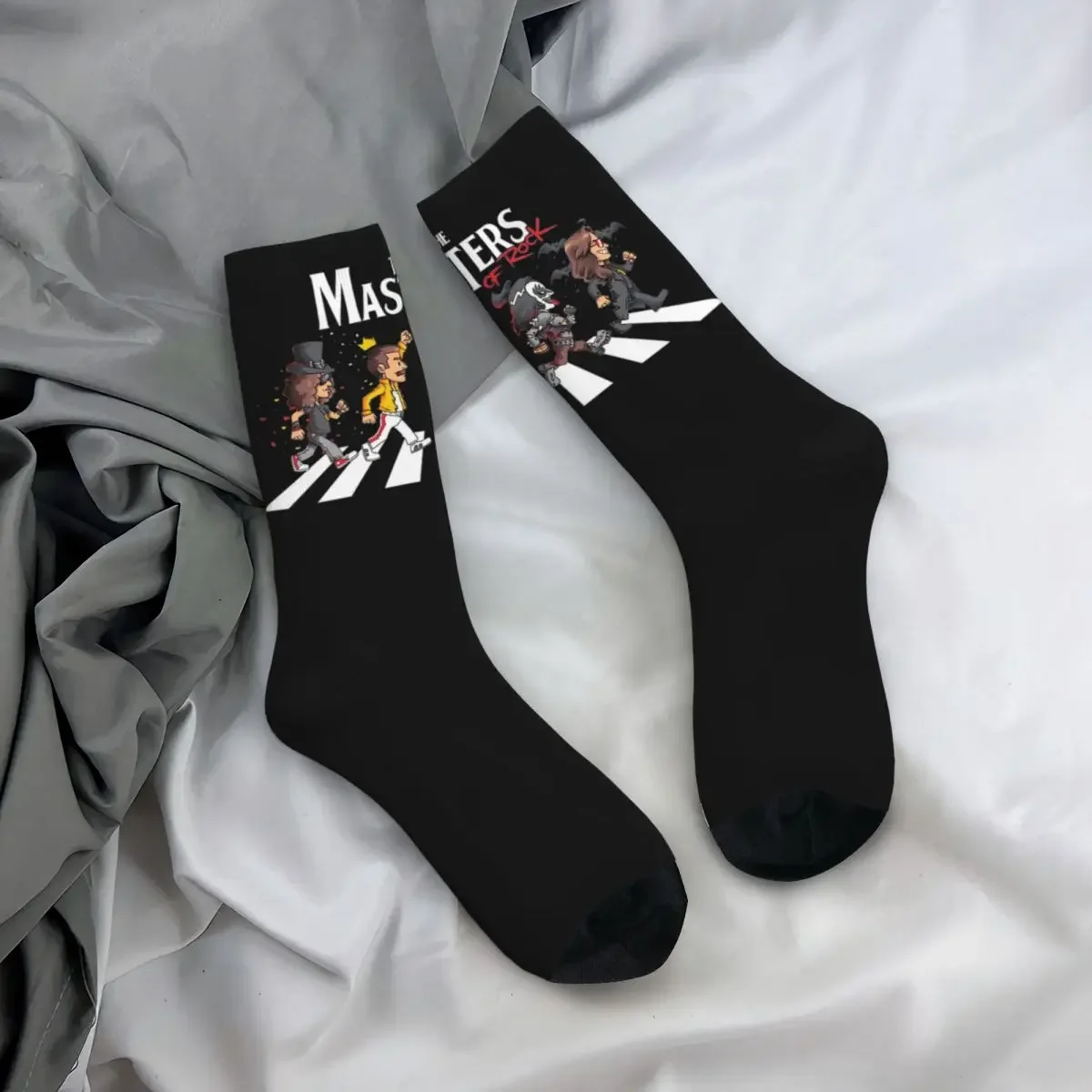 Happy kaus kaki pria lucu Fashion The Masters Of Rock Kaos Kaki olahraga wanita kaus kaki musim semi musim panas musim gugur musim dingin sejuk kaus kaki lucu