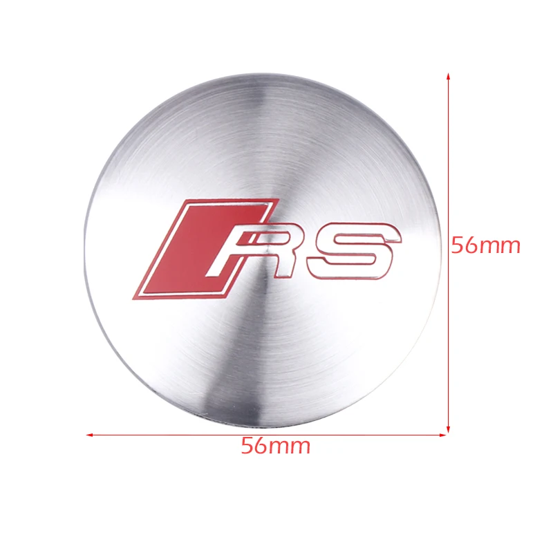 4Pcs/lot 56mm Car Wheel Hub Cap Sticker Badge For Audi S RS A3 A4 A5 A6 A7 A8 S3 S4 Q2 Q3 Q5 Q7 b6 b8 b7 b9 b5 C6 C7 Accessories