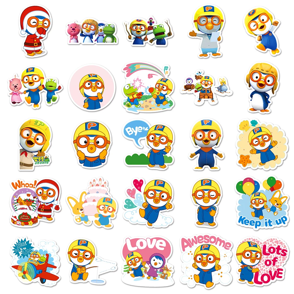 10/30/50pcs We Are Friends Pororo Stickers Kawaii Spheniscidae Cartoon Sticker Luggage Scrapbooking Phone Suitcase Animal Decals