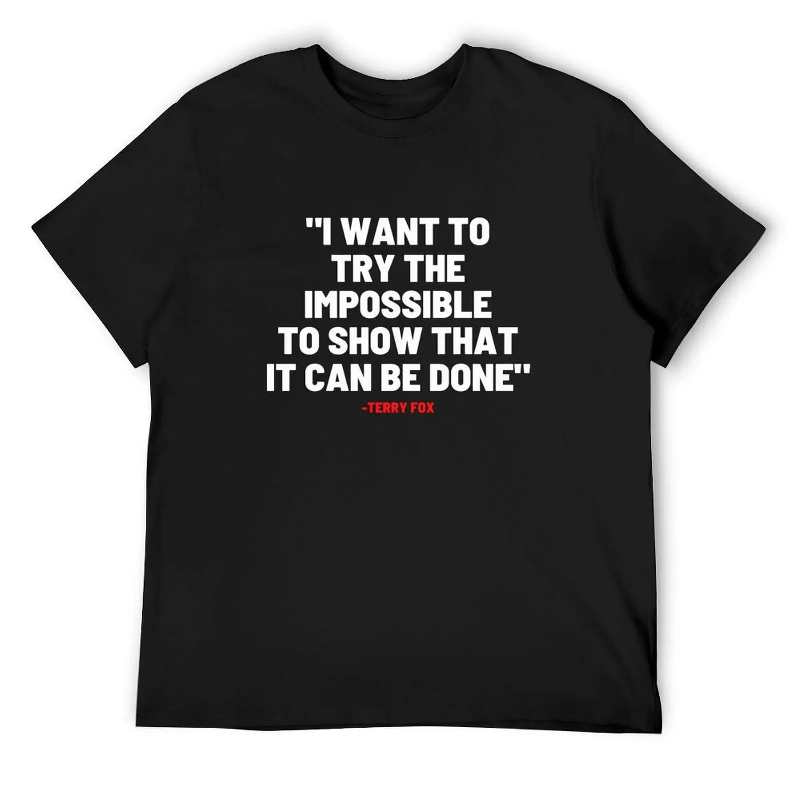 Terry fox canada the Marathon of Hope T-Shirt man clothes oversizeds street wear plain men clothes