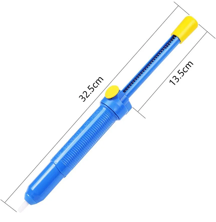 Electronics Repair Tool Manual Vacuum Desoldering Pump Featuring 35cmHg Suction and Extended Anti Clog Thimble