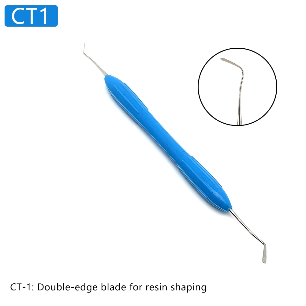 1 Pcs Dental Resin Filler Plastic Dresser with Silicone Handle Aesthetic Restoration for Resin Knife Spatula Tool