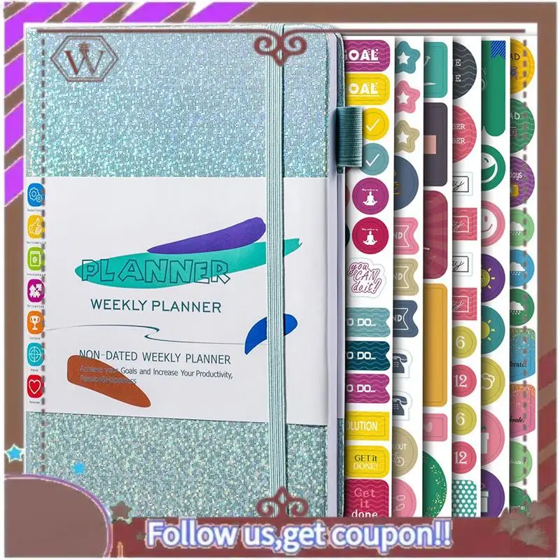 

Latest A5 Notebook Paper Diary Notebook With Elastic Strap And Journal Stickers