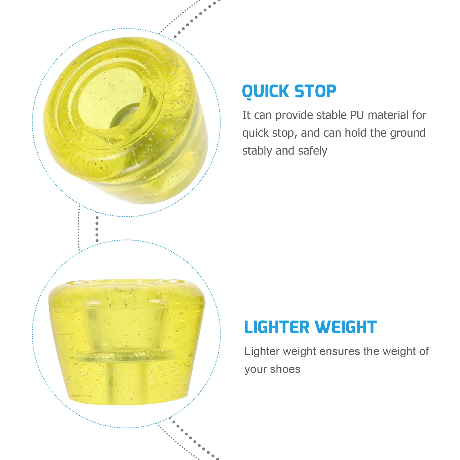1 زوج المهنية الأسطوانة تزلج توقف مقاومة للاهتراء استبدال الفرامل ملحق قابل للتعديل ارتفاع سدادات تزلج المقابس #6
