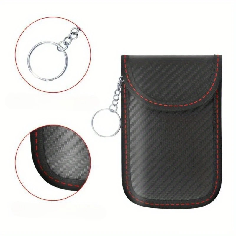 Faraday Card Car Keys Case FOB Signal Blocker Bag RFID Shielding Key Credit Card Bags Organizer for Privacy Protection
