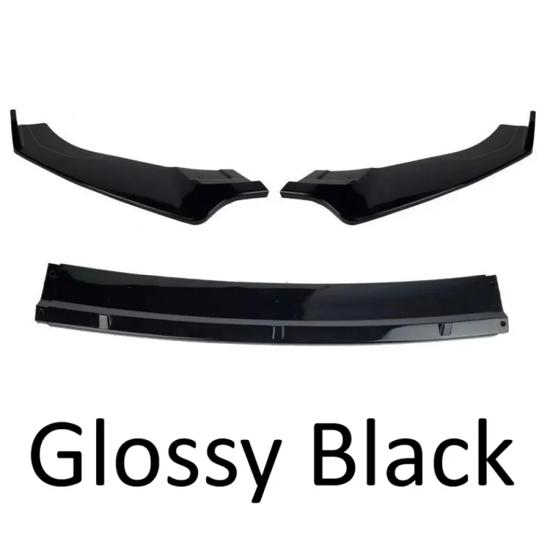 

High Quality 3PCS Style Front Bumper Lip Splitter Hatchback 2014-2020 Gloss Black Easy Installation Exterior Body Kit