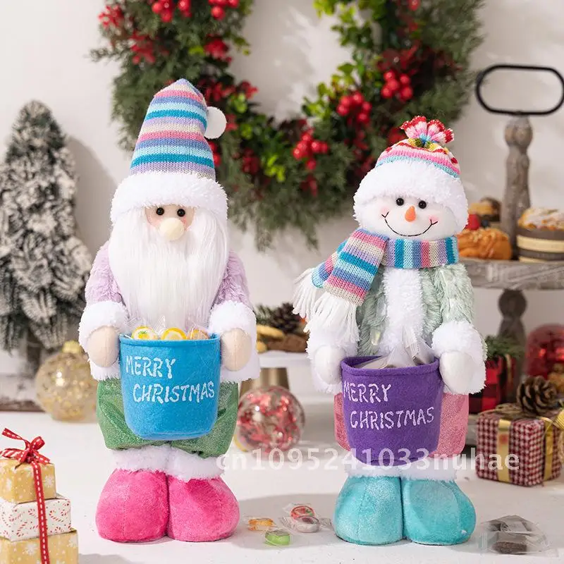 

Christmas Decoration Creative Snowman Doll Ornaments Christmas Color Hat Window Decoration Santa Claus Doll