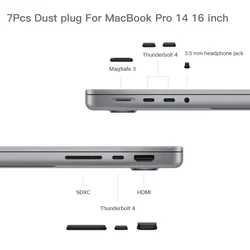 Soft Silicone Anti Dust Plug For MacBook Pro 2025 14 16 inch M5 M4 M3 pro max Stopper Laptop Dustproof Interface Cover