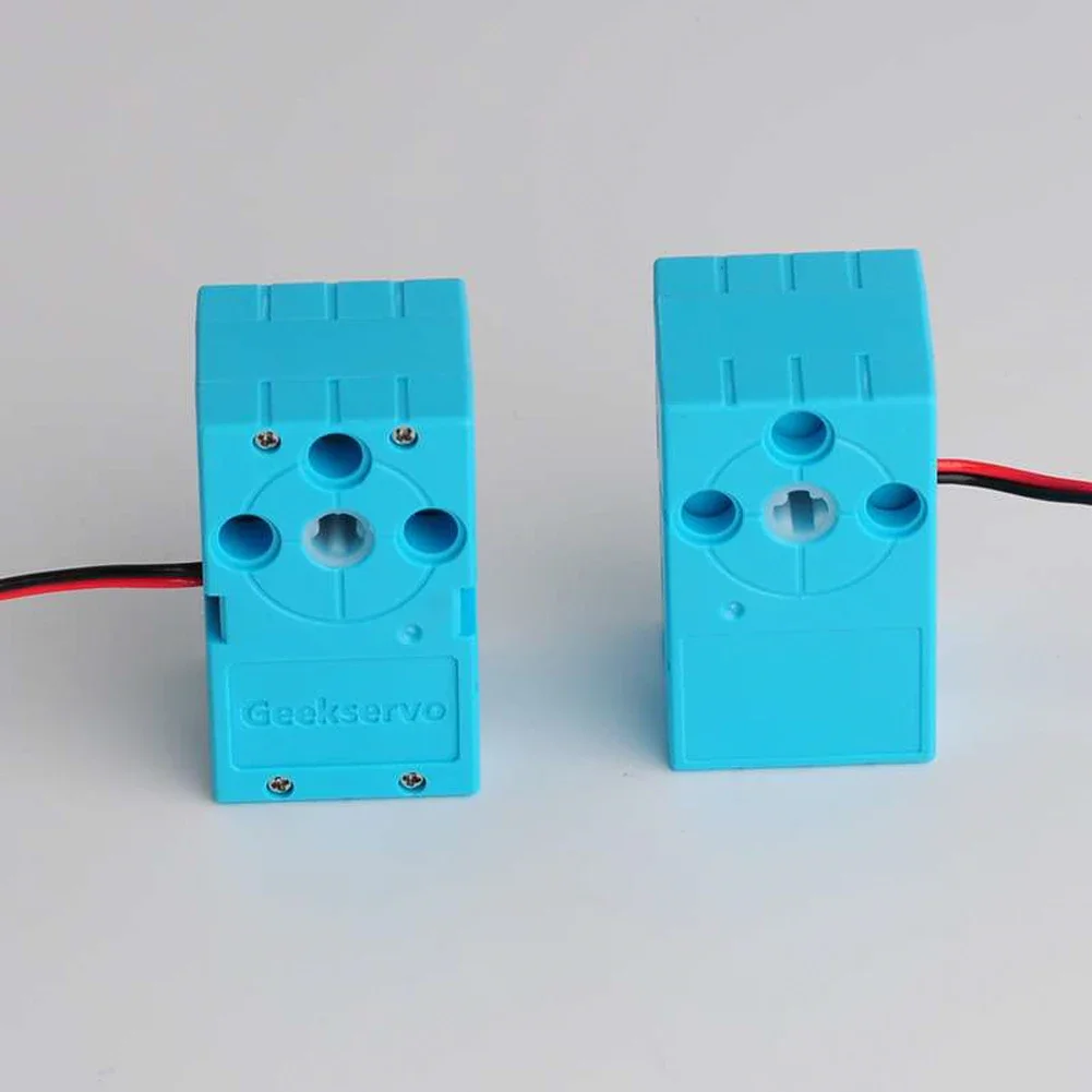 0.7kg.cm Geekservo Motor Building Block Rotação Contínua Lenta Dupla Saída Alto Torque 360 °   Compatível com legoeds