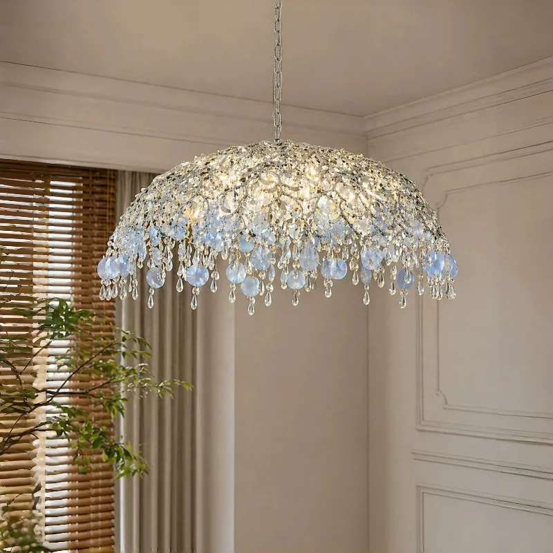 Luxury Crystal Chandelier Living Room Light Bedroom Dining Lamp Home Changeable Modern Pendant Ceiling Lighting Decor Fixture