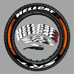 SRT 3D Car Wheel Tuning Permanent Rubber Conjoined Lettering Stickers for Toyota Honda Porsche BMW Benz Audi VW Mitsubishi