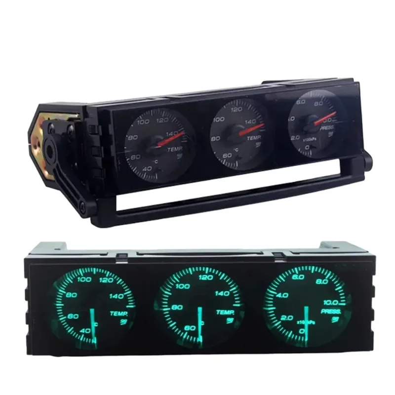 Car Meter White Pointer/Black Dial/White Lighting 10 Background Light Colors Available Universal