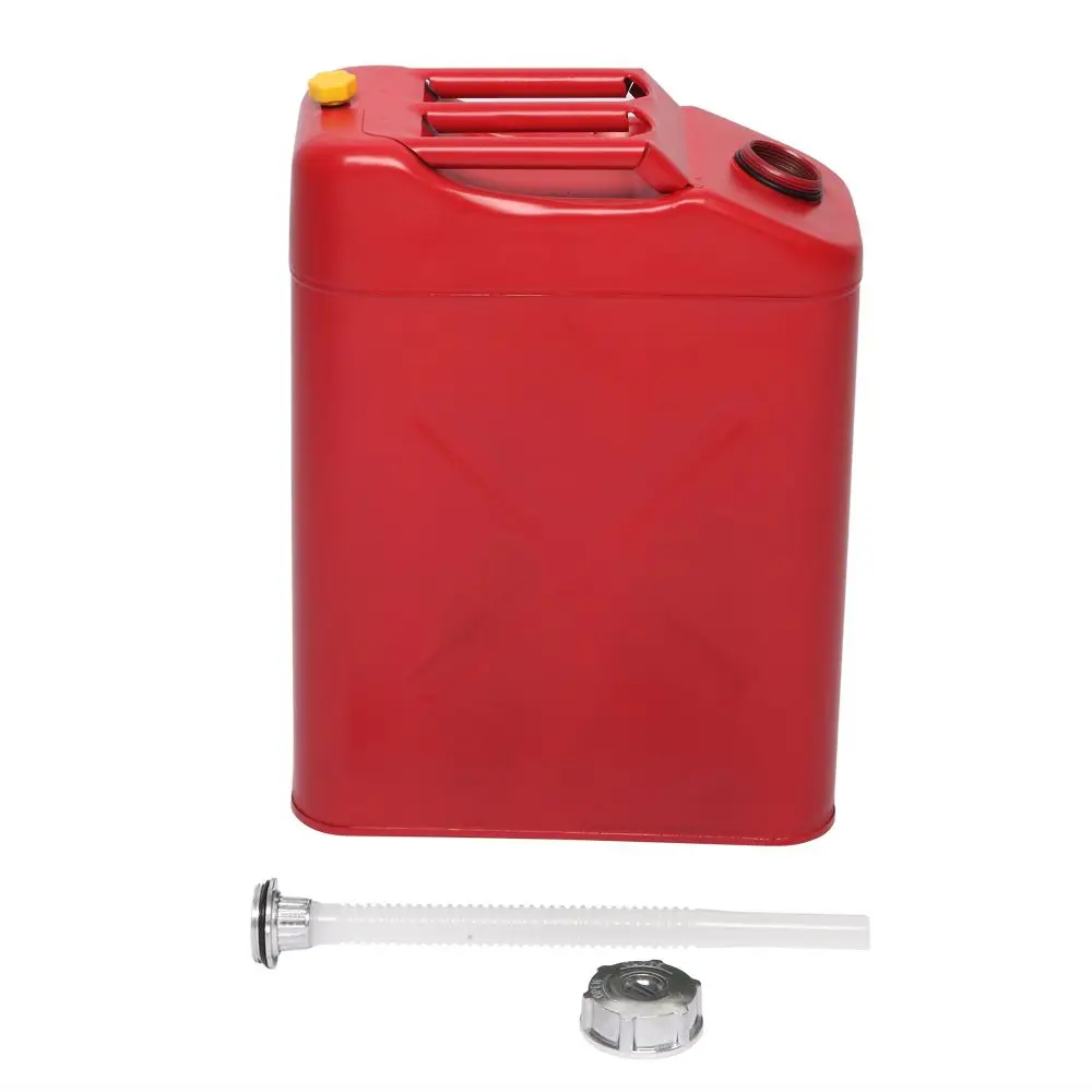 

20L Standard Cold-rolled Plate Petrol Diesel Can Gasoline Bucket with Oil Pipe Army RED