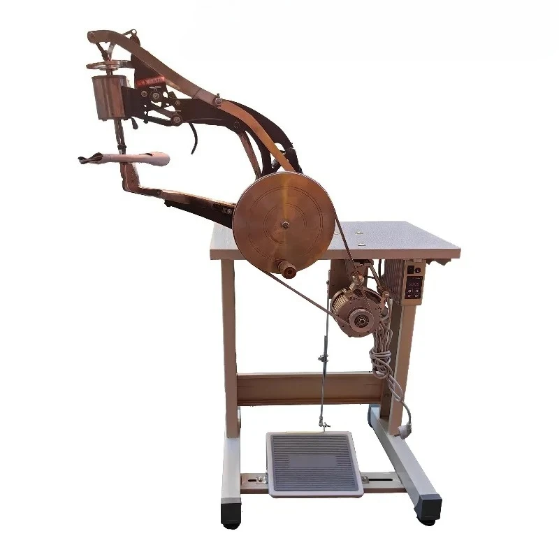 Specialized shoe repair machine for thick side seams - electric/hand crank, thick thread for shoes and leather