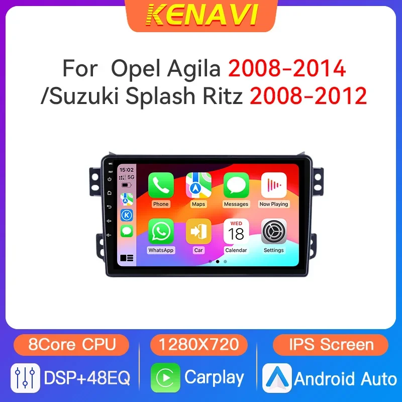 

Car Radio Multimedia Player For Opel Agila 2008-2014/Suzuki Splash Ritz 2008-2012 Navigation GPS Carplay Android Auto Head Unit