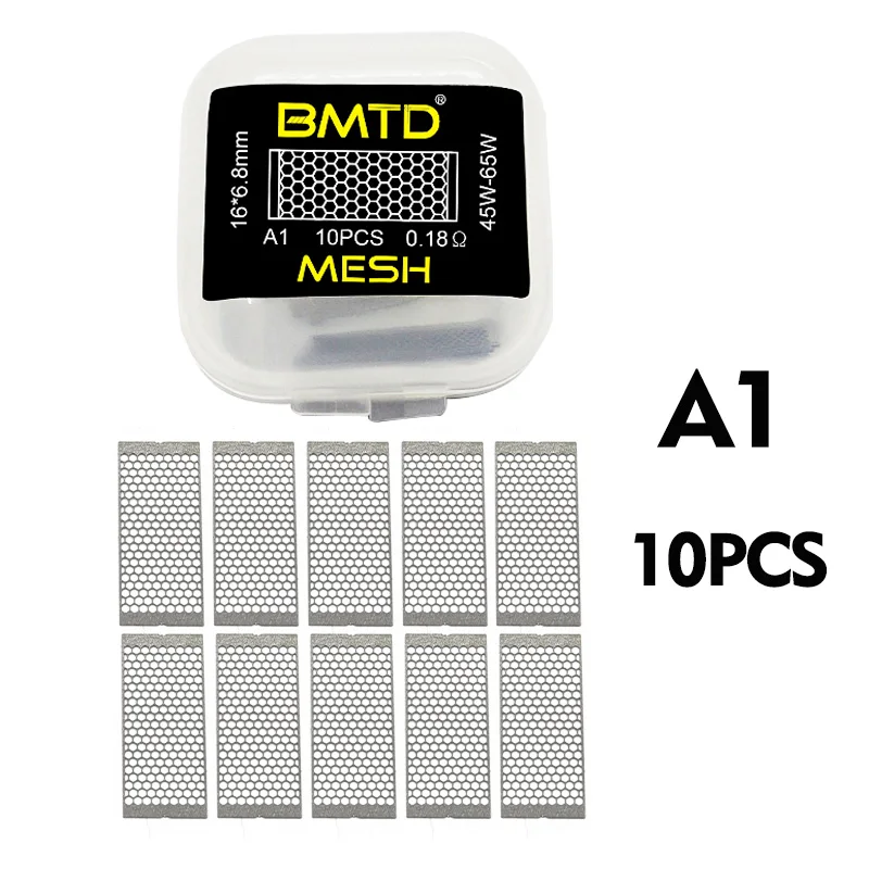 10boxes BMTD PreBuilt Coils A1 NI80 0.13ohm Mesh Coil Meshwork Wire for Hellvape Kylin M PRO  RTA Wotofo Profile RDA RDTA Tank