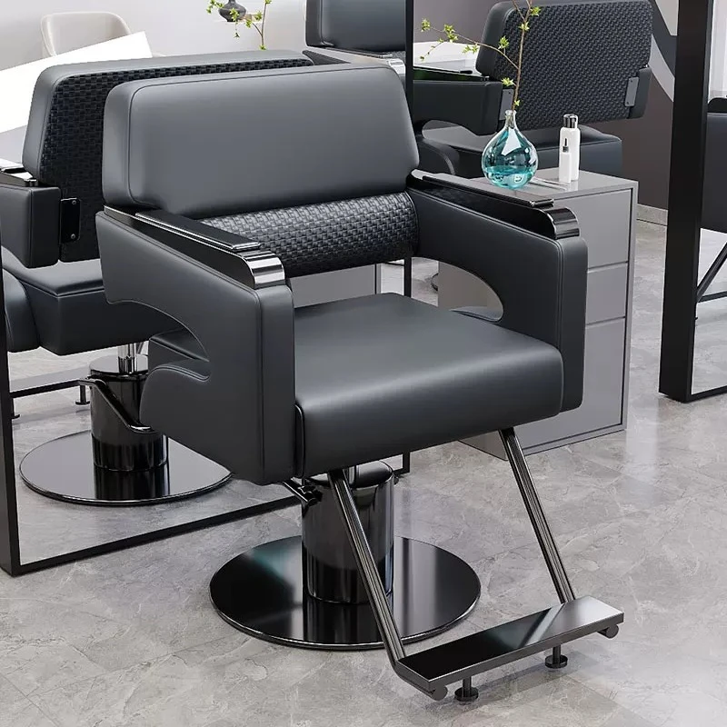 Luxury Waiting Working Barber Chairs Reclining Styling Hair Barber Chairs Modern Facial Banco Con Ruedas Beauty Salon Furniture