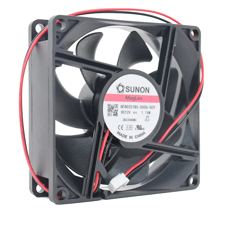 Brand new original SUNON building installation GF80251B5-000U-GC9 8025 12V 1.74W 8CM cooling fan