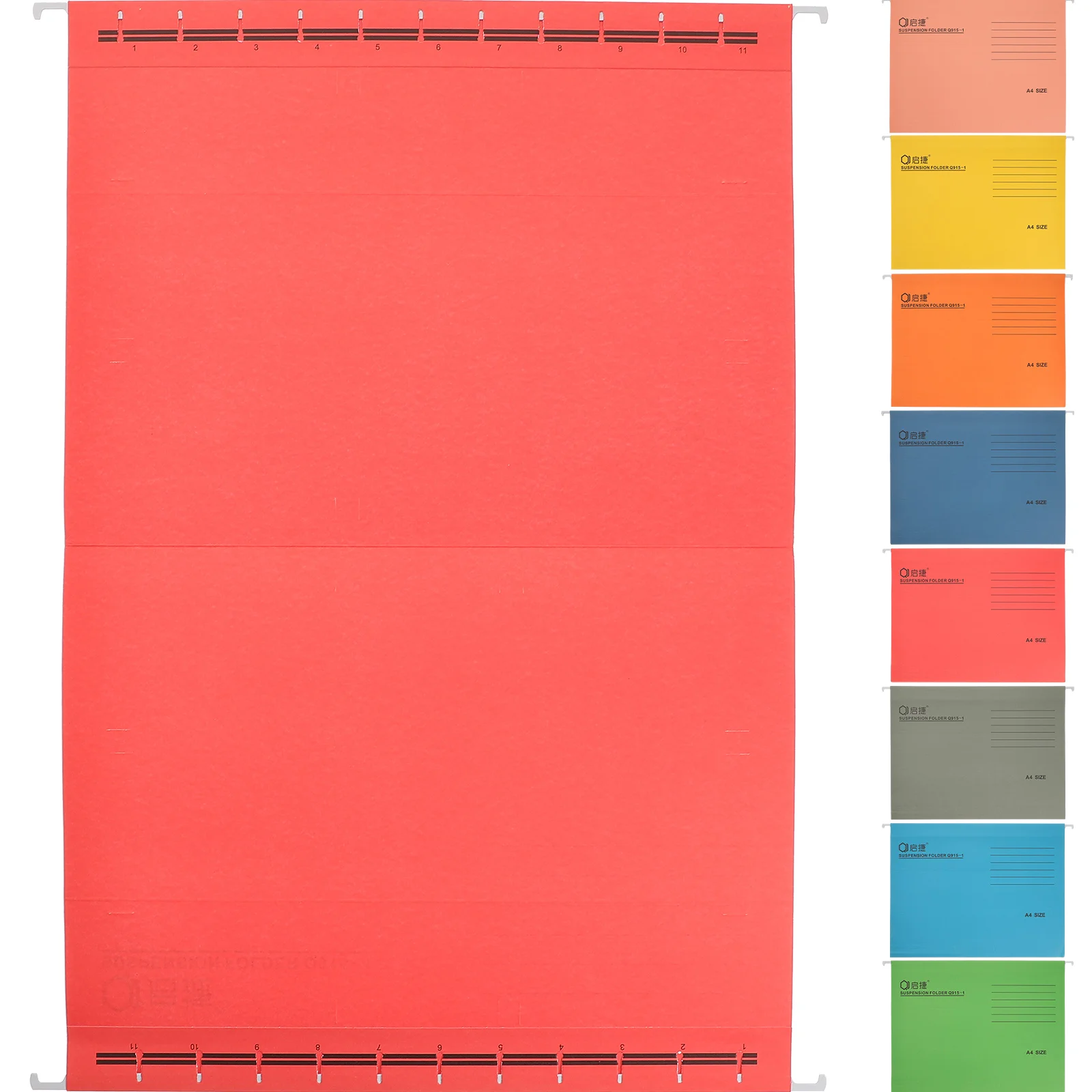 8 cartelle sospese in formato A4 per archiviazione di documenti per ufficio domestico, portadocumenti sospeso ad ampia apertura, adatto per armadi standard ganize