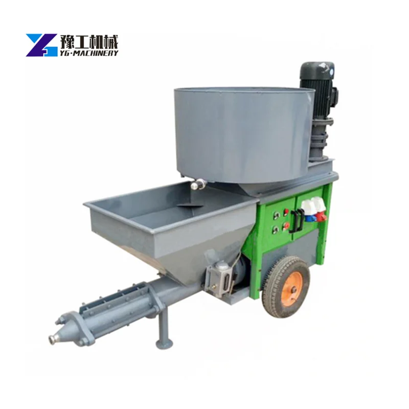 Electric Concrete Mortar Spraying Pumping Mortar Spray Plaster Rendering Machine Cement Mortar Plastering Spraying Machine