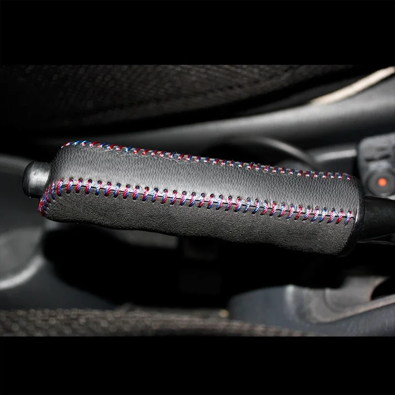 Top layer leather Case for handbrake Cover For Suzuki Jimny hand brake cover Top genuine leather cover handbrake auto