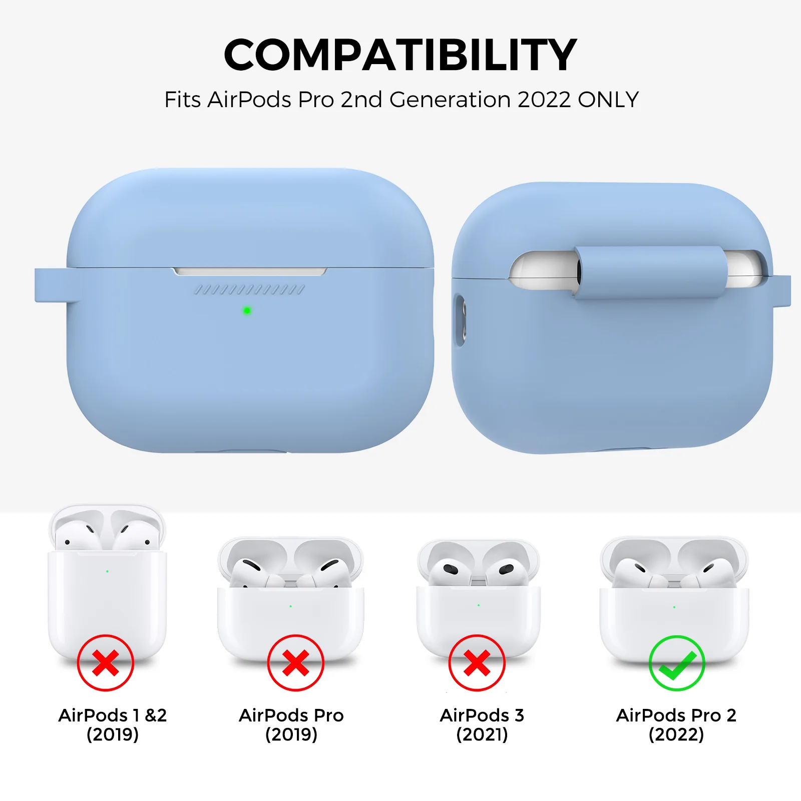 For AirPods Pro/Pro 2 - Seamless Silicone Locking Protective Cover