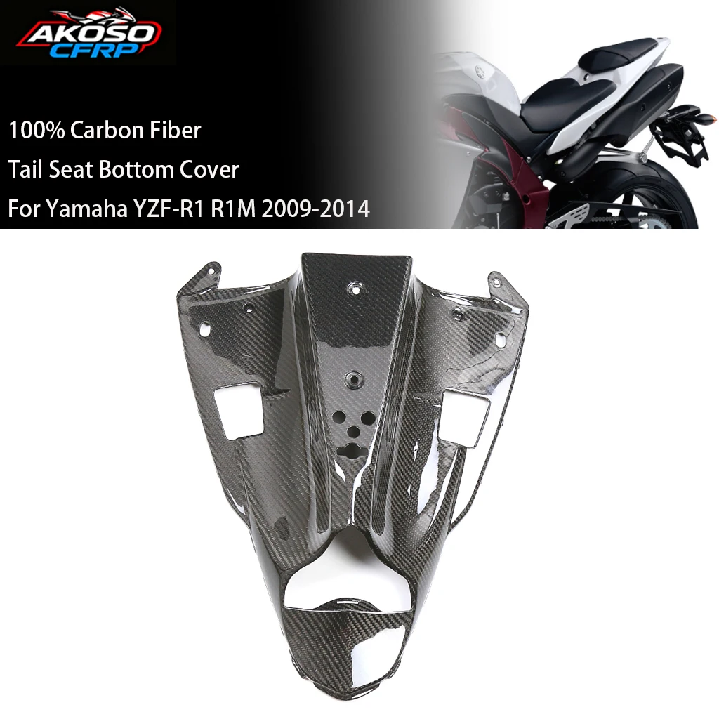 For Yamaha YZF-R1 R1M 2009-2014 Motorcycle Under Accessories 100% 3K Carbon Fiber Tail Seat Bottom Cover Panel Fairing Protector