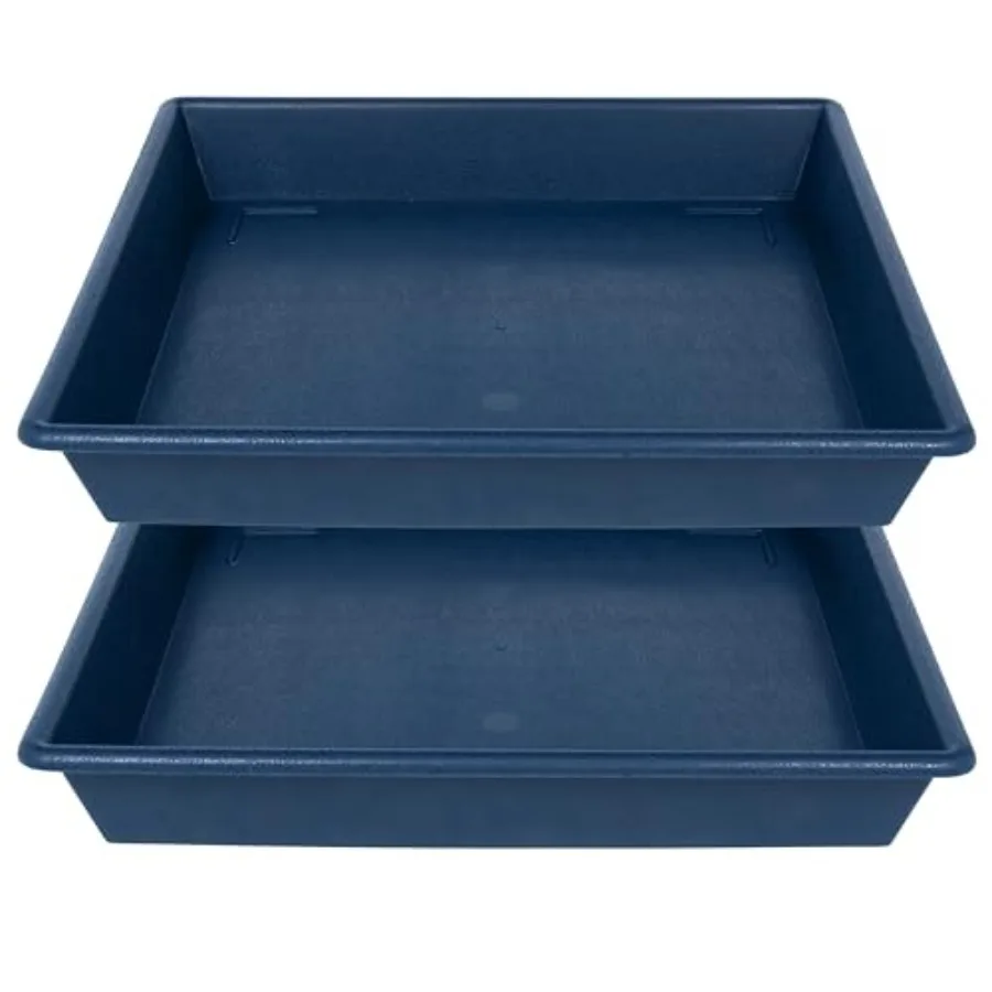 

NIMYAU Square Plant Saucer 20 Inch 2 Pack, Large Plant Trays for Pots Heavy Duty Plastic Plant Saucers for Indoors Outdoors, Fl
