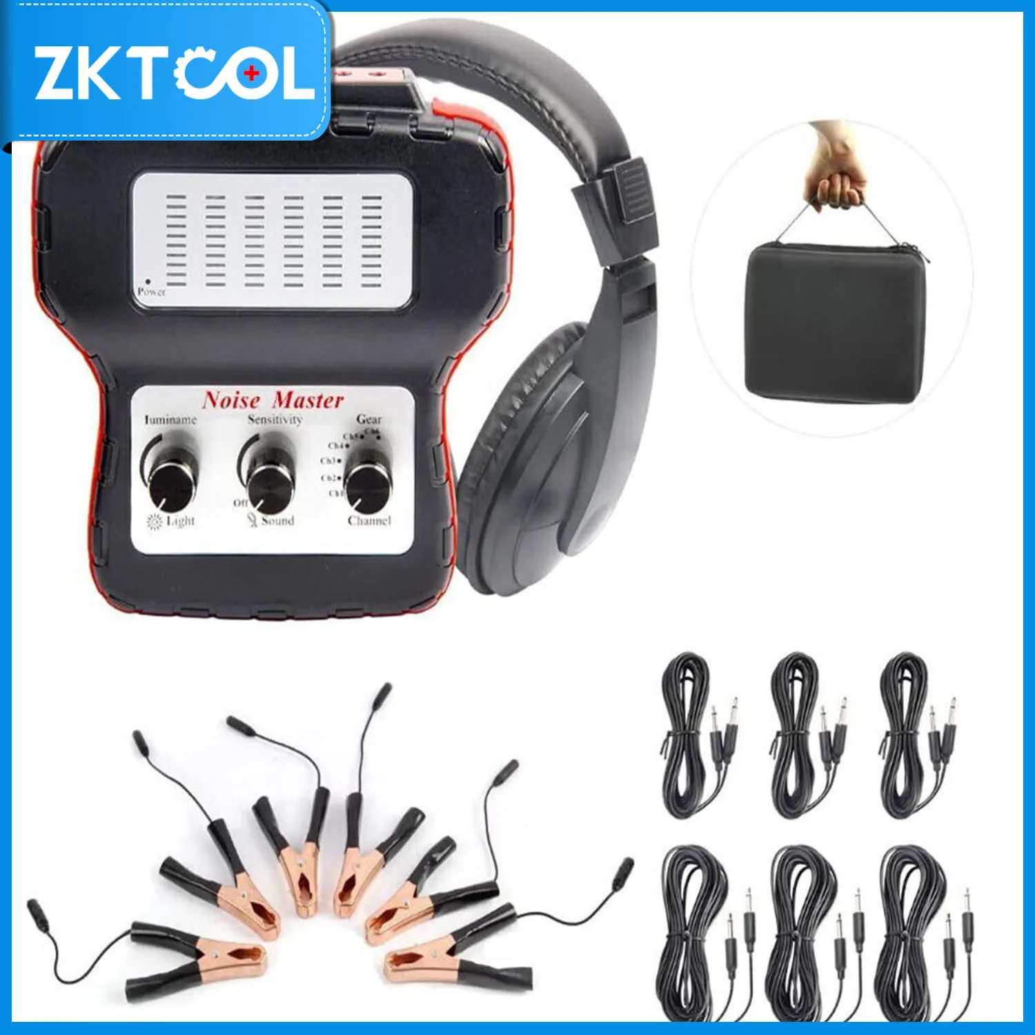 Chassis system ear electronic stethoscope diagnostic kit with earphones six-channel stethoscope abnormal sound tester