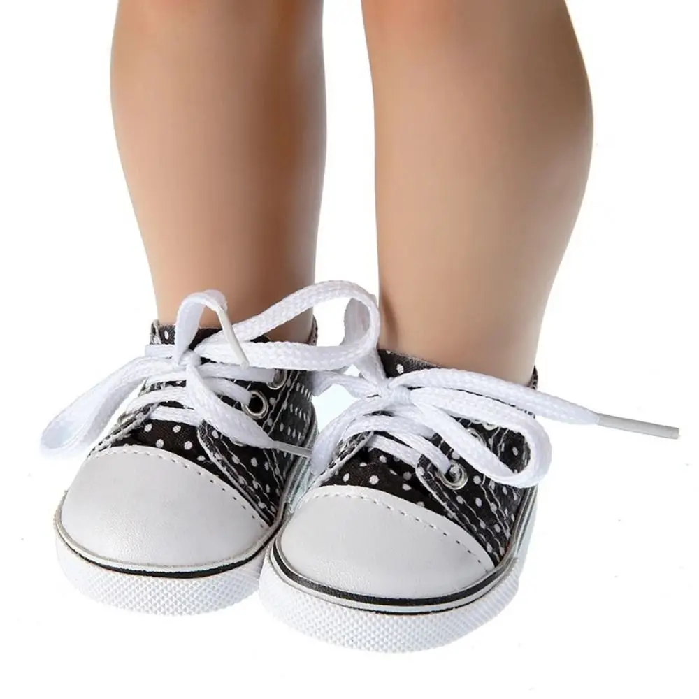 Sneakers Shoes Lace-up Doll Canvas Shoes 7CM Kawaii BJD Doll Shoes Cute Mini Doll Sneakers Children Toy