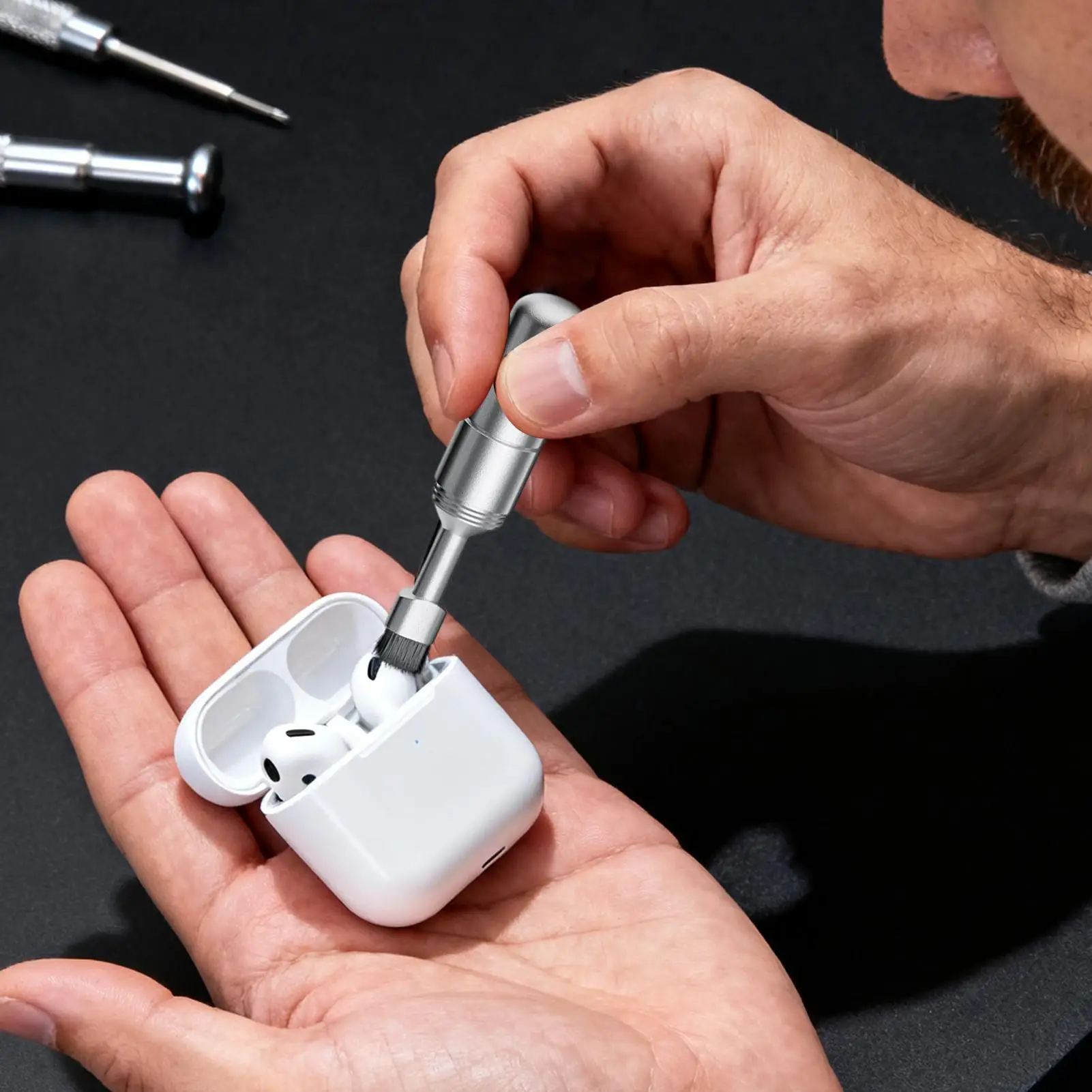 Aluminum Alloy SIMCard Retrieval Needle Phone Card Removal Pin Ejector Tool Precision Needle Cleaning Brush For Headphone Ports