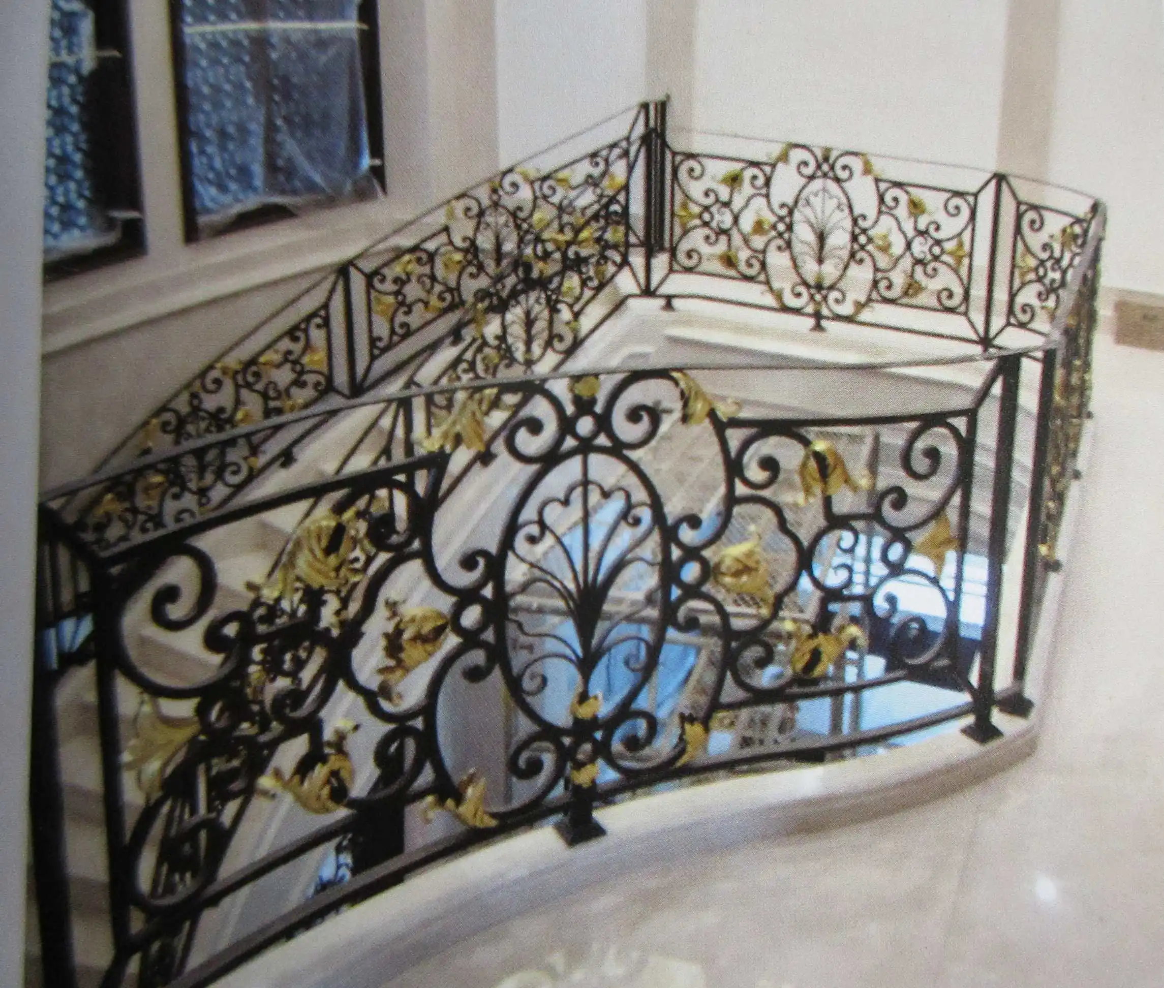 Home Villa Wrought Iron Railing Balcony Balustrades Staircase China