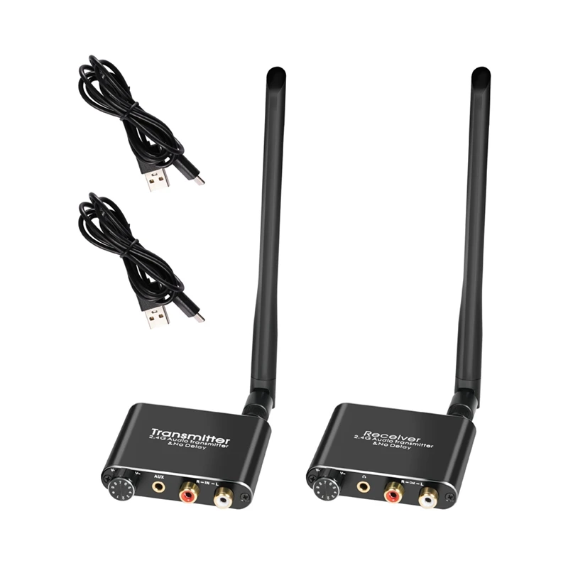 2.4G Wireless Audio Adapter Audio Extensor Wireless Audio Transmitter And Receiver 50M Lan Audio Extender Splitter RX/TX