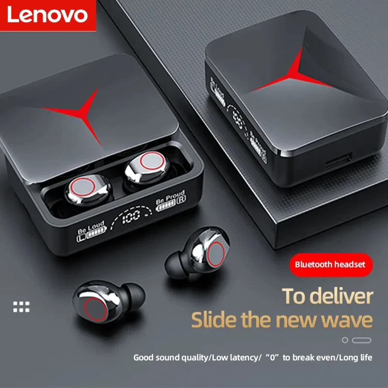 Lenovo TWS M90 Wireless Headphones Gaming Earphone Bluetooth 5.3 Sport Earbuds with Mic Wireless Headset for IPhone Xiaomi