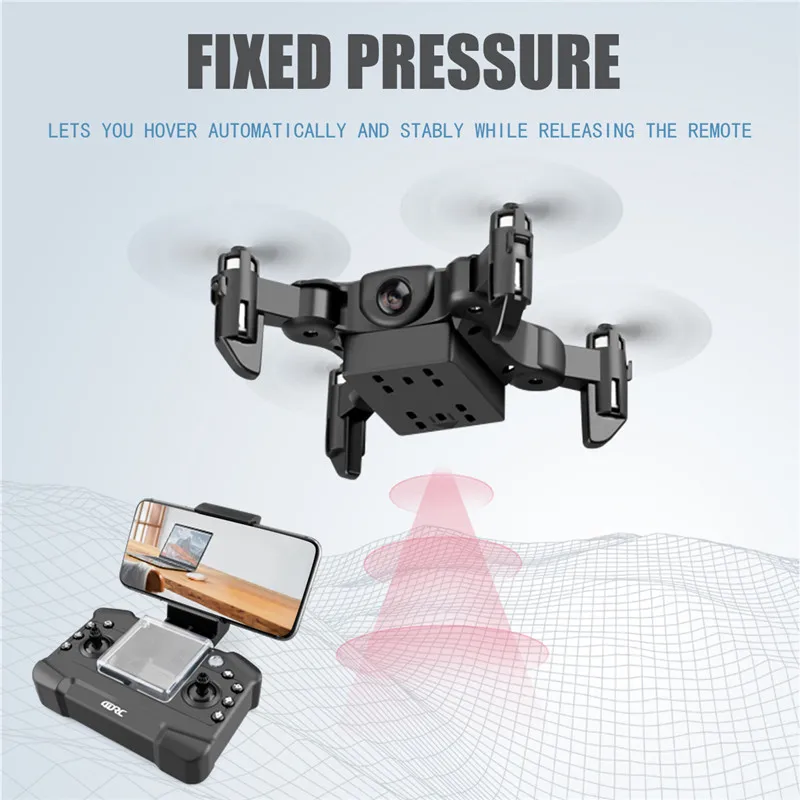 4DRC V2 Mini Drone HD Camera WiFi Fpv Air Pressure Altitude Hold Black And Gray Foldable Quadcopter RC Drone Toy