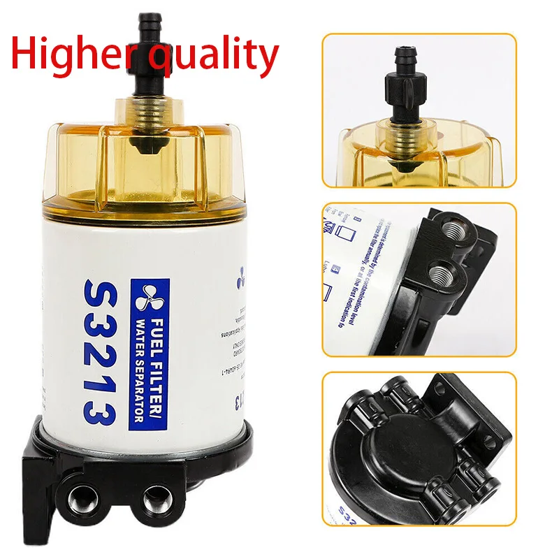 S3213 Fuel Filter Water Separator Assembly Outboard For Mercury Quicksilver OMC Marine Engine Boat 10 Micron Filter Kit