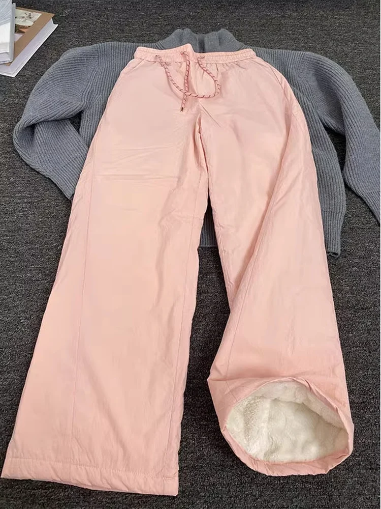 

Мужские лыжные брюки Thiened Fce на подкладке из овечьего меха, зимние уличные морозостойкие хлопковые брюки для -40 Dee Northeast